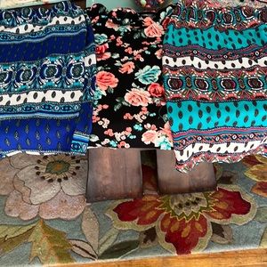 3 stretch material bodycon skirts size 2X